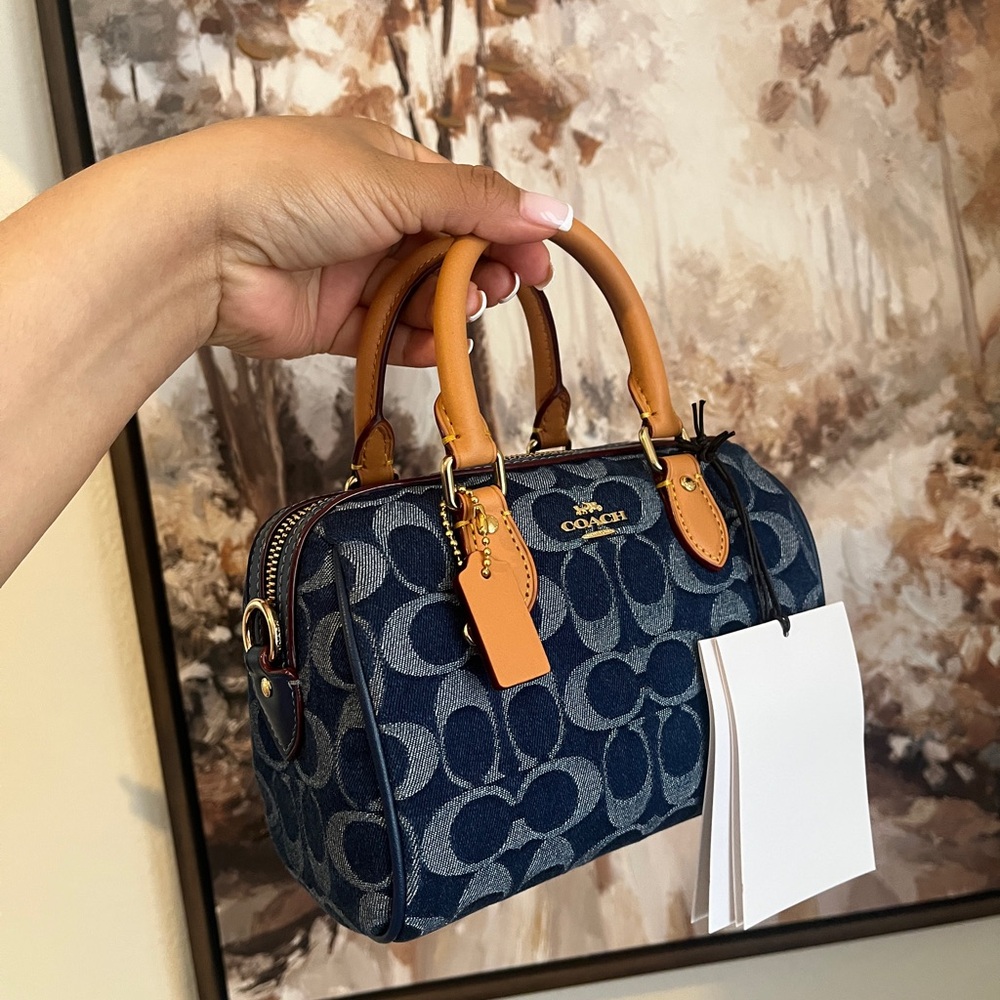 Coach denim mini rowan